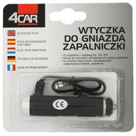 Akcesoria motoryzacyjne - Wtyczka zapalniczki z przewodem 4Car - miniaturka - grafika 1