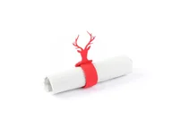 Dekoracja stołu - Serwetnik ze wzorem świątecznym - Głowa Renifera - 21 cm - 1 szt. - miniaturka - grafika 1