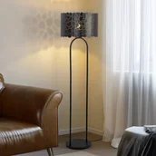 Lampy stojące - Lampa stojąca Lindby Aralena, czarny/złoty, metal - miniaturka - grafika 1