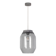Lampy sufitowe - Britop LAMPA wisząca VASO 169020157 szklana OPRAWA loftowy ZWIS słoik przezroczysty drewno przydymiony drewno - miniaturka - grafika 1