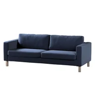 Pokrowce na meble - Dekoria pl pl Pokrowiec na sofę Karlstad rozkładaną granatowy welwet 224 x 89 x 64 cm Ingrid 1017-705-39 - miniaturka - grafika 1