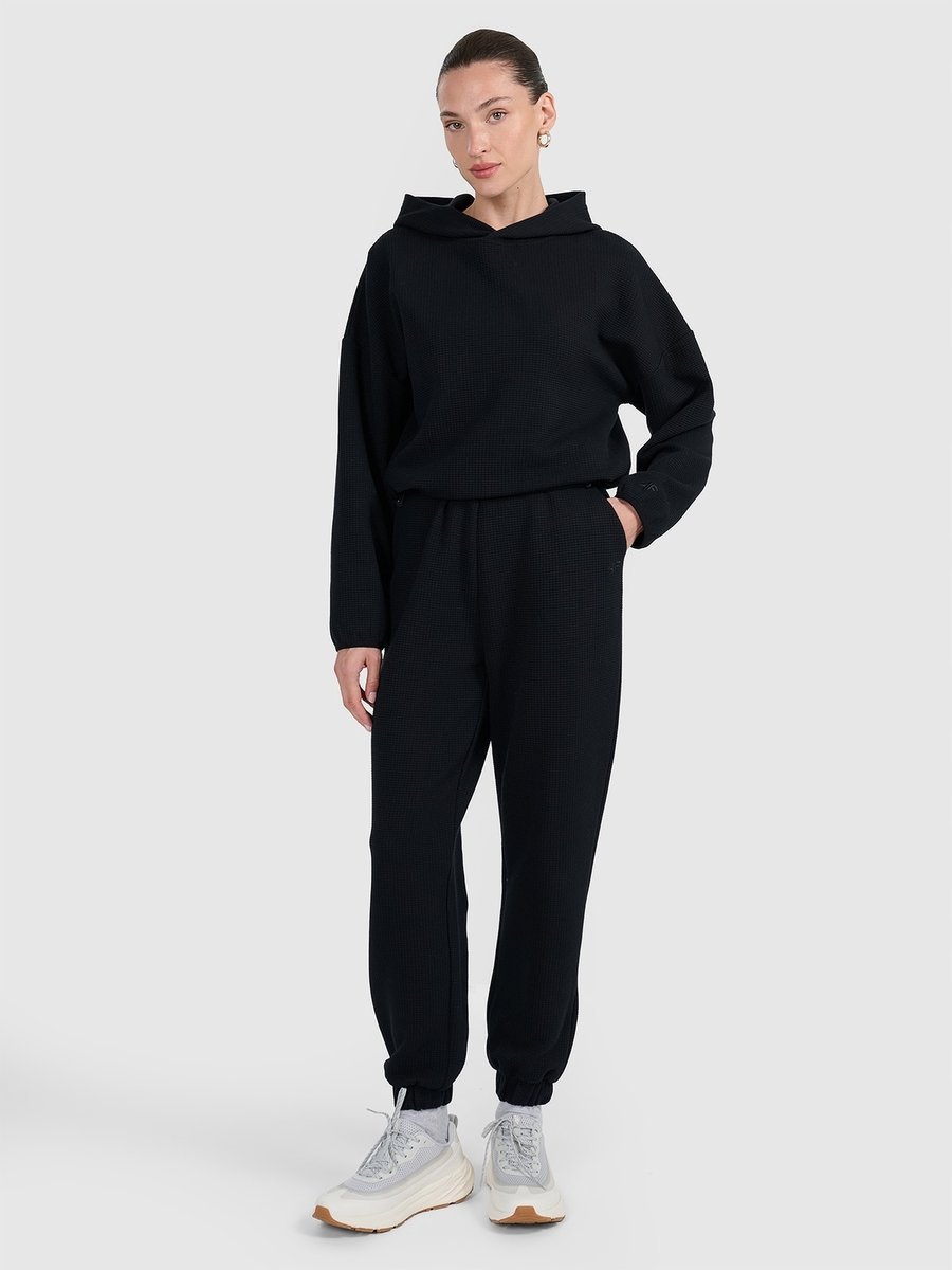 BLUZA DAMSKA DRESOWA 4F Z DZIANINY O SPLOCIE WAFLOWYM TSWSF1847 AW25 XL