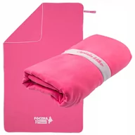 Ręczniki - Ręcznik z mikrofibry szybkoschnący plażowy, różowy, FOCZKA 130x80 - miniaturka - grafika 1