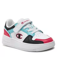 Buty dla dziewczynek - Sneakersy Champion Rebound 2.0 Low G Ps Low Cut Shoe S32497-CHA-WW019 Wht/Nbk/Lt.Blue/Fucsia - miniaturka - grafika 1