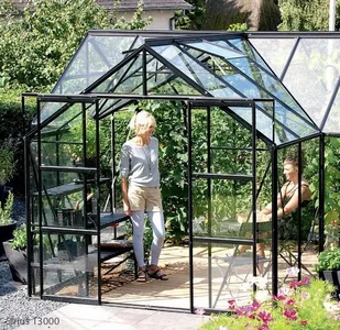 VITAVIA szklarnia ogrodowa Sirius 13000, zielona - (13 m2; 3,84 x 3,84 m) szkło hartowane + baza - Szklarnie ogrodowe - miniaturka - grafika 11