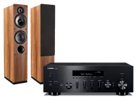 Zestawy stereo - Yamaha R-N600A (czarny) + Tesi 561 (orzech) - miniaturka - grafika 1