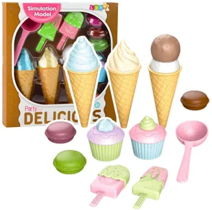 Zestaw Lodów i Słodkośći Babeczki Makaroniki Odgrywanie Ról LEAN Toys - Zabawki AGD - miniaturka - grafika 1