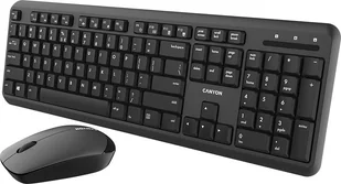 CANYON SET-W20 UK/US Bezprzewodowa Czarna - Zestawy myszka + klawiatura - miniaturka - grafika 1