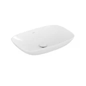 Umywalki - VILLEROY - BOCH 4A5001R1 Loop & Friends Umywalka stojąca na blacie, 620 x 420 x 120 mm, Weiss Alpin CeramicPlus, bez przelewu, Nieszlifowany - miniaturka - grafika 1