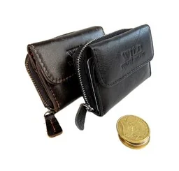 Portfel Skórzany Bułeczka Mini WILD Skóra Licowa Suwak WI5510 9,5 x 6 x 2,5 [cm] - Portfele - miniaturka - grafika 1