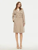 Płaszcze damskie - Guess Trencz W5RL14 WGWD2 Beżowy Regular Fit - miniaturka - grafika 1