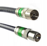 Kable - Przedłużacz kabla antenowego | wtyki antenowe TV kompresowane | 0,5m - miniaturka - grafika 1