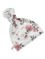 Czapeczki dla niemowląt - Yosoy Czapeczka niemowlęca bawełna organiczna Boho flower pink, Rozmiar: 62 - miniaturka - grafika 1