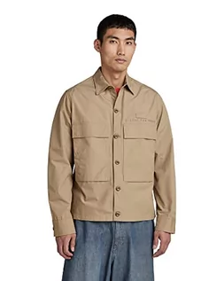 Bluzy męskie - G-STAR RAW Męska bluza z kapturem Pocketony, beżowy/khaki (Tree House C973-c941), XS - grafika 1