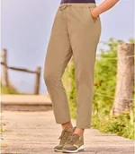 Spodnie damskie - Spodnie ze stretchem Kobieta Atlas For Men - Kolor : Brązowy - Rozmiar : 36 - miniaturka - grafika 1