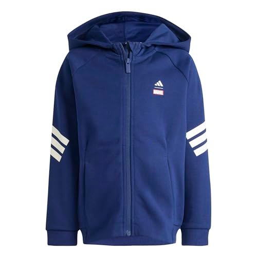adidas uniseks-kind ADIDAS MARVEL SPIDER-MAN TRACK TOP, dark blue/off white, 6-7 Years