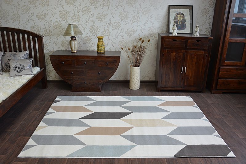 Dywan ARGENT - W4937 Romby Krem beżowy 160x220 cm