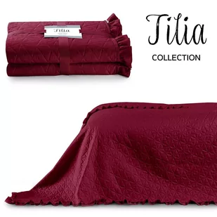 AmeliaHome AmeliaHome Velvet narzuta, poliester, Tilia czerwone wino, 170 x 210 cm /AH/TIL/RUBIN/1721 - Narzuty - miniaturka - grafika 1