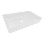 Umywalki - Umywalka nablatowa Rettangolo biała - miniaturka - grafika 1