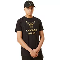 Bluzy męskie - New Era Bluza męska (NBA Blk and Gld Metallic T Chibul Blkgld), czarny, XS - miniaturka - grafika 1