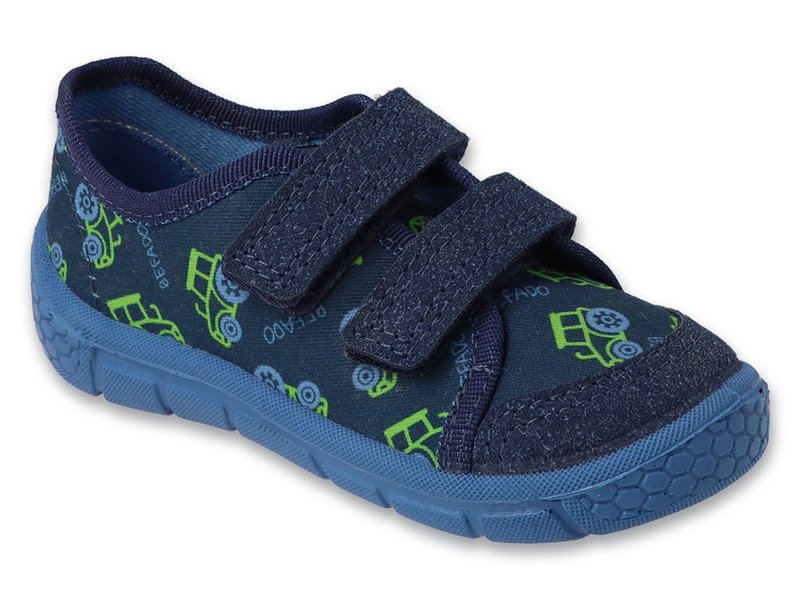 Trampki kapcie dziecięce dla chłopca Befado 908P005 na rzepy granatowe26-23