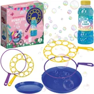 Bańki mydlane - Mega Zestaw Bańki Mydlane Księżniczki Duże Różdżki Tacka Płyn 450 ml - miniaturka - grafika 1