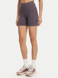 adidas Kolarki ALL SZN Rib JJ1233 Szary Slim Fit - Spodenki damskie - miniaturka - grafika 1