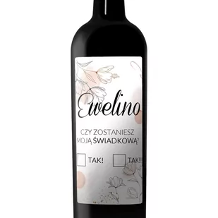 PROŚBA ŚWIADKOWANIE ŚWIADKOWA ETYKIETA NA WINO Y3 - Akcesoria do pakowania - miniaturka - grafika 1