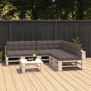 Poduszki ogrodowe - vidaXL Poduszki na sofę z palet, 7 szt., kolor taupe - miniaturka - grafika 1