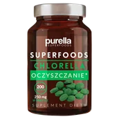 Odchudzanie i oczyszczanie - Purella Superfoods Chlorella Oczyszczanie, 200 tabletek - miniaturka - grafika 1