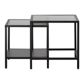 Ławy i stoliki kawowe - Szklane stoliki zestaw 2 szt. 50x50 cm Bronco – Unique Furniture - miniaturka - grafika 1