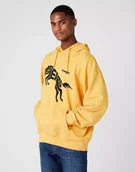 Bluzy męskie - Wrangler 75Th Anni Hoodie Męska Bluza Logo Nadruk Yolk Yellow W645Hty23-M - miniaturka - grafika 1
