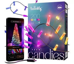 Twinkly TWKC200RGB-G - LED RGB Ściemnialny łańcuch bożonarodzeniowy 200xLED 14 m USB Wi-Fi - Oświetlenie świąteczne - miniaturka - grafika 1