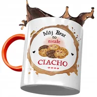 Kubki - Kubek Pomarańczowy Dla Brata na Urodziny Prezent z Nadrukiem ze Zdjęciem + Opakowanie na prezent (wzór 01) - miniaturka - grafika 1