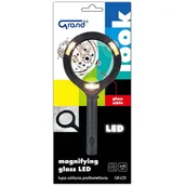 Pomoce naukowe - Lupa szklana 85mm podświetlana Led GRAND - miniaturka - grafika 1