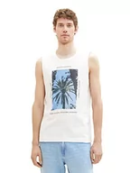 Koszulki męskie - TOM TAILOR Męski 1036399 tank top, 10332-Off White, 3XL, 10332 – Off White, 3XL - miniaturka - grafika 1