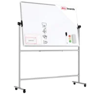 Tablice i flipcharty - Tablica mobilna TM Idea dwustronna obrotowa suchościeralna magnetyczna 150x100 cm – seria FLEX - miniaturka - grafika 1