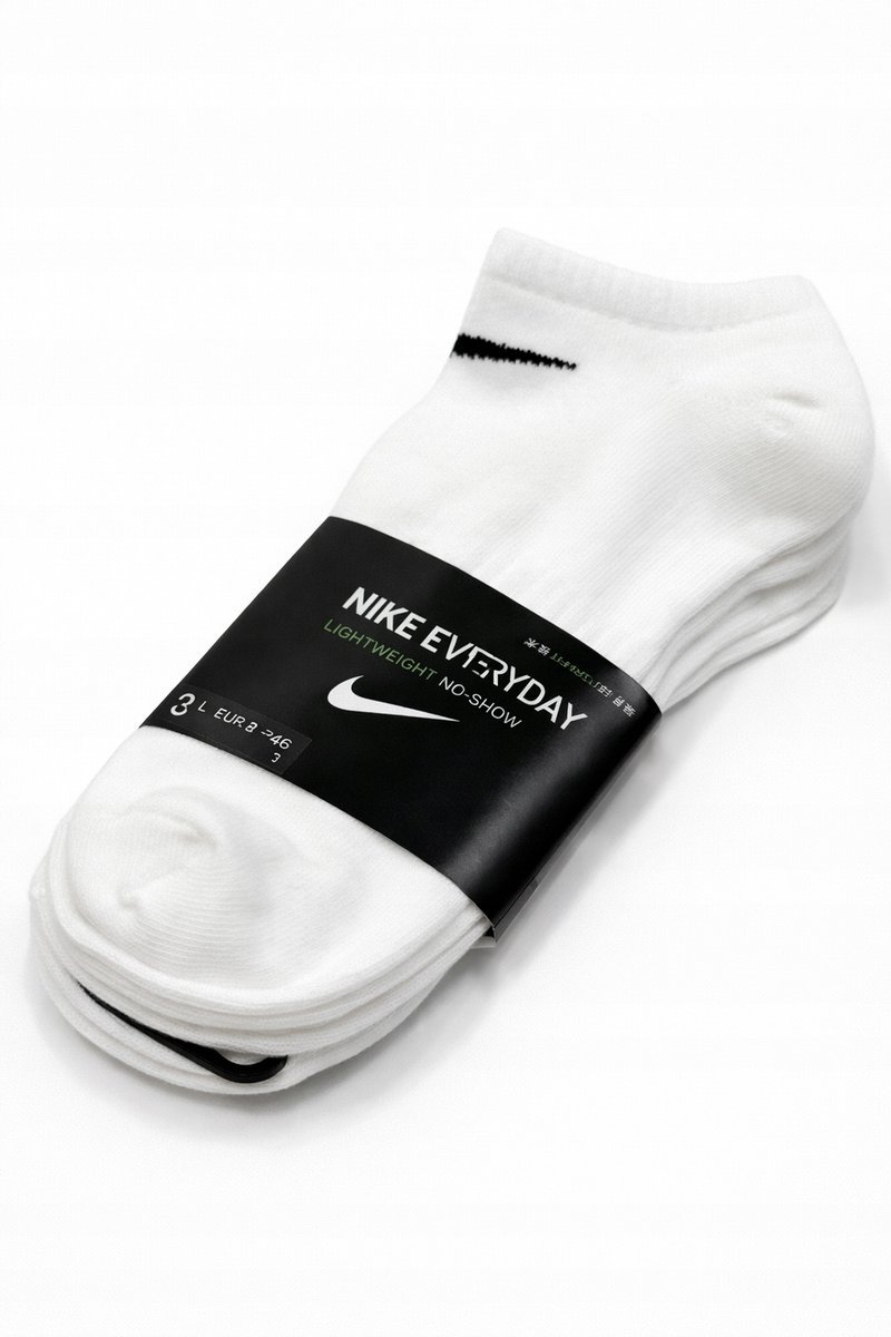 Skarpety stopki NIKE rozmiar 42-46 3 pary białe (10322)