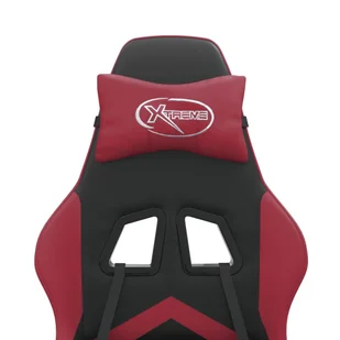 Lumarko Obrotowy fotel gamingowy z podnóżkiem, czarno-bordowy - Fotele gamingowe - miniaturka - grafika 10