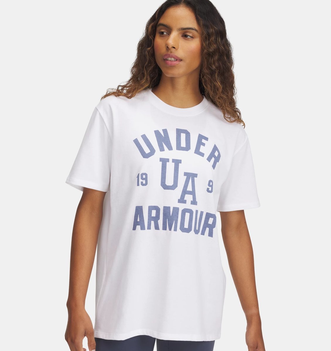 DAMSKI T-SHIRT UNDER ARMOUR HWT OS Collegiate SS S