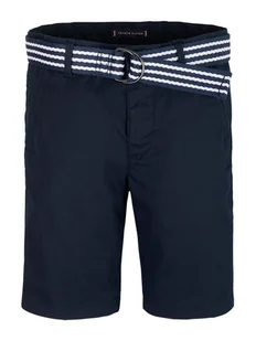 Tommy Hilfiger Szorty materiałowe KB0KB09474 Granatowy Regular Fit - Spodenki damskie - miniaturka - grafika 1