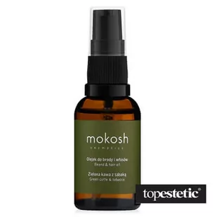 Mokosh Mokosh Beard and Hair Oil Olejek do brody i włosów zielona kawa z tabaką 30 ml - Kosmetyki i akcesoria do pielęgnacji brody - miniaturka - grafika 1