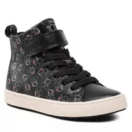 Buty dla dziewczynek - Sneakersy Geox J Kalispera Girl J364GH 00004 C0039 S Black/Silver - miniaturka - grafika 1