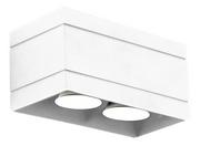 Lampy sufitowe - Lampex Plafon Quado DELUXE 2, biały, 10x20 cm - miniaturka - grafika 1