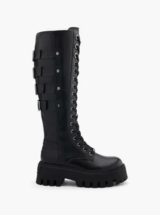 Buffalo Wysokie kozaki - Damskie - Kolor: Black - Rozmiar: 37 - Kozaki damskie - miniaturka - grafika 1