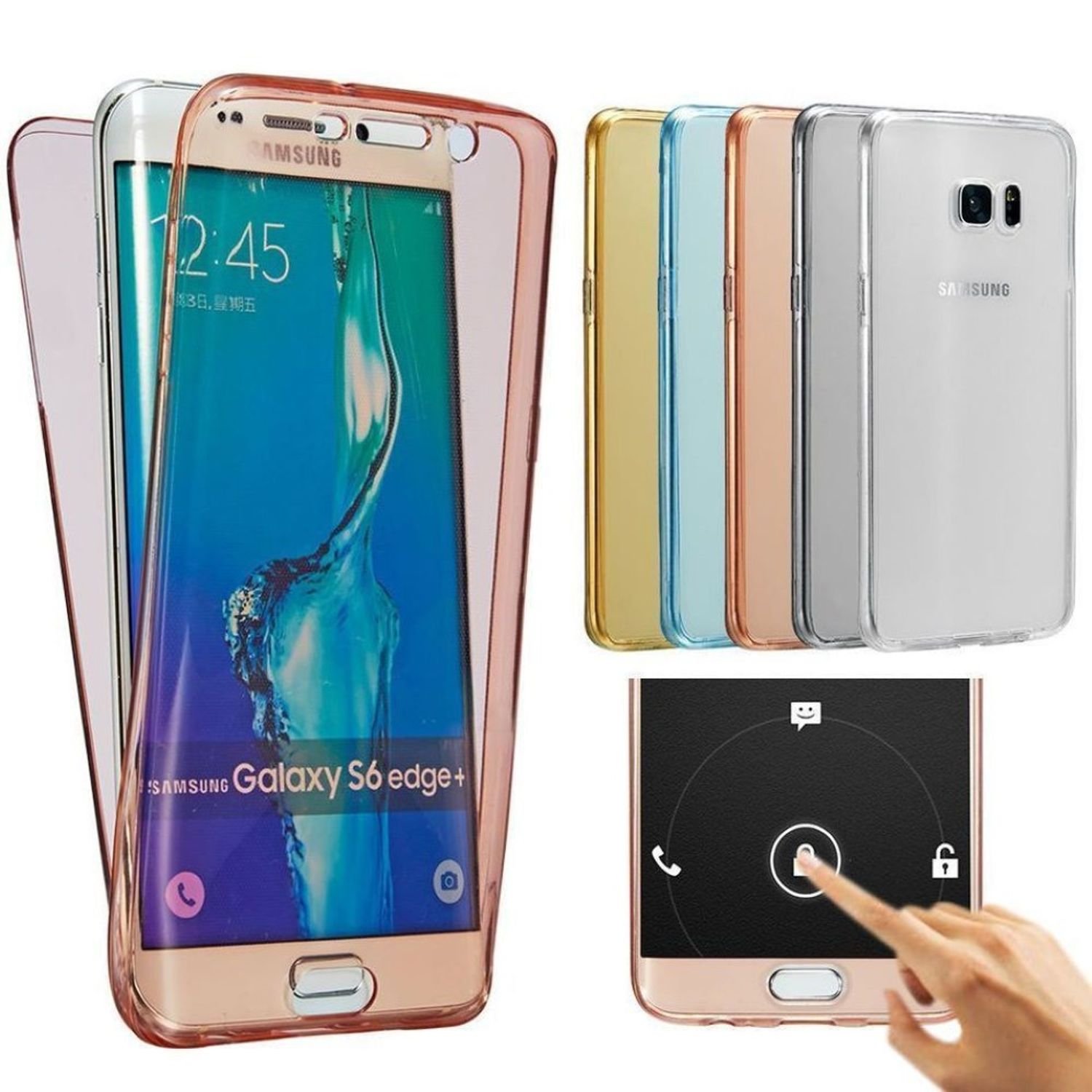 Pełne etui TPU do Samsung Galaxy Protective Cover Etui na telefon komórkowy przezroczyste, do telefonu komórkowego: Samsung Galaxy S5 / S5 Neo, do wyboru kolor: różowe złoto różowy