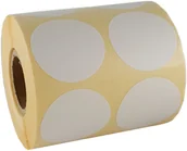 Gadżety  do biura - Etykiety samoprzylepne papierowe fi30mm białe okrągłe - miniaturka - grafika 1