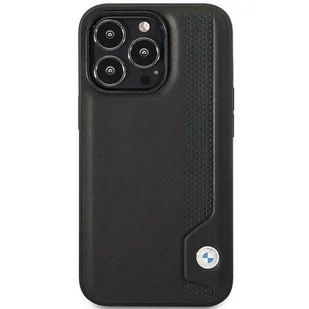 Etui BMW BMHCP14L22RBDK iPhone 14 Pro 6,1" czarny/black hardcase Leather Blue Dots - Etui i futerały do telefonów - miniaturka - grafika 3