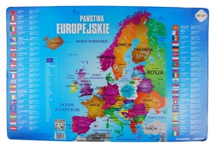Podkładka na biurko oklejana Mapa Europy Państwa Europejskie Happy Color - Podkładki na biurko - miniaturka - grafika 1