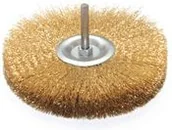 Akcesoria do elektronarzędzi - Most Szczotka tarczowa z trzpieniem 6 mm mosiądz śr. 120 mm - miniaturka - grafika 1